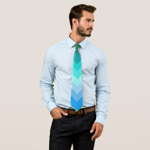 Adrift (Ocean Colours in Striped Pattern) Tie