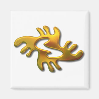 Adrinkra-peace-gold Magnet