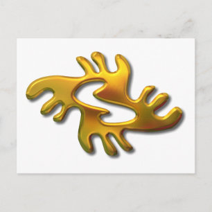 Adrinkra-peace-gold Postcard