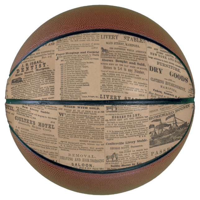 Ads of the Past, NY 1856 Basketball (Front)