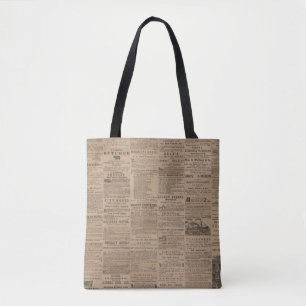 Ads of the Past, NY 1856 Tote Bag