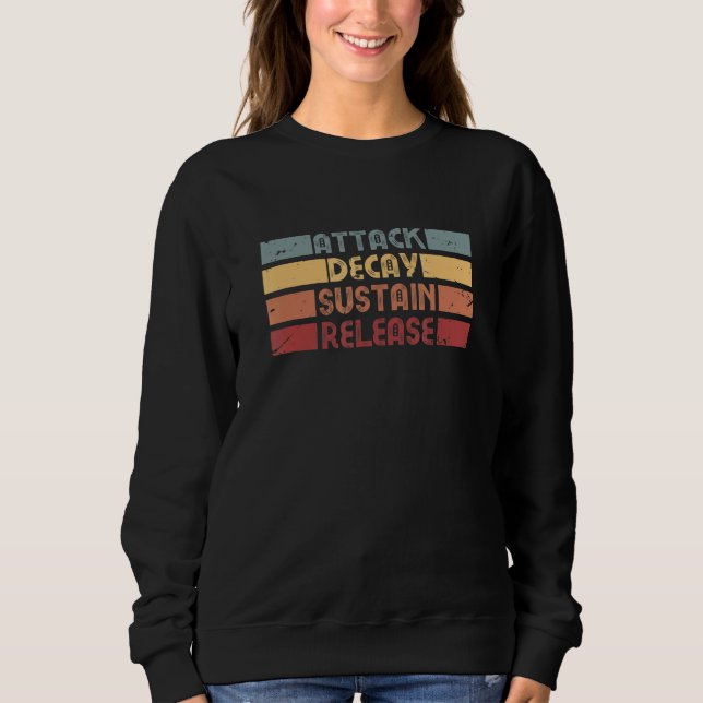 Adsr Synth Synthesizer Retro Music Sweatshirt (Front)