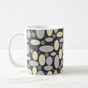 Adstract polkd dot corcles retro vintage print pat coffee mug