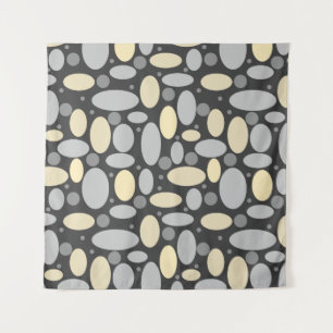 Adstract polkd dot corcles retro vintage print pat tapestry