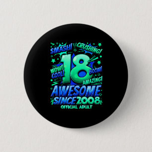 Adult 18 Year Old For Boys 18th Birthday Boy  6 Cm Round Badge