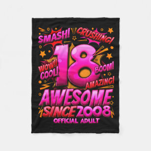 Adult 18 Year Old For Boys 18th Birthday Boy  Fleece Blanket
