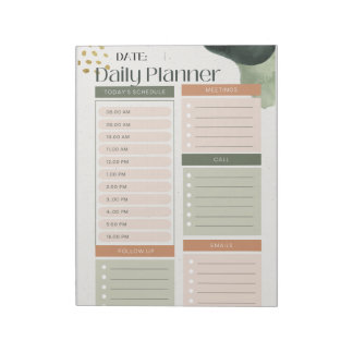 Adult ADHD Daily Planner Notepad