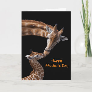 Adult and Baby Giraffe Mother's Day Card