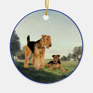 Adult and Pup Ceramic Tree Decoration