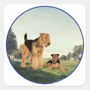 Adult and Pup Square Sticker