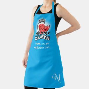 Adult Apron : My Only Queen (blue)