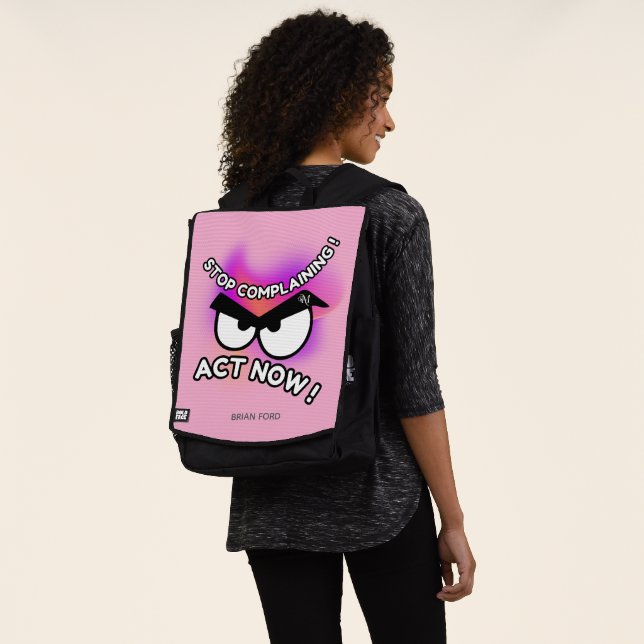 Adult Backpack : Act Now (pink) (Worn)