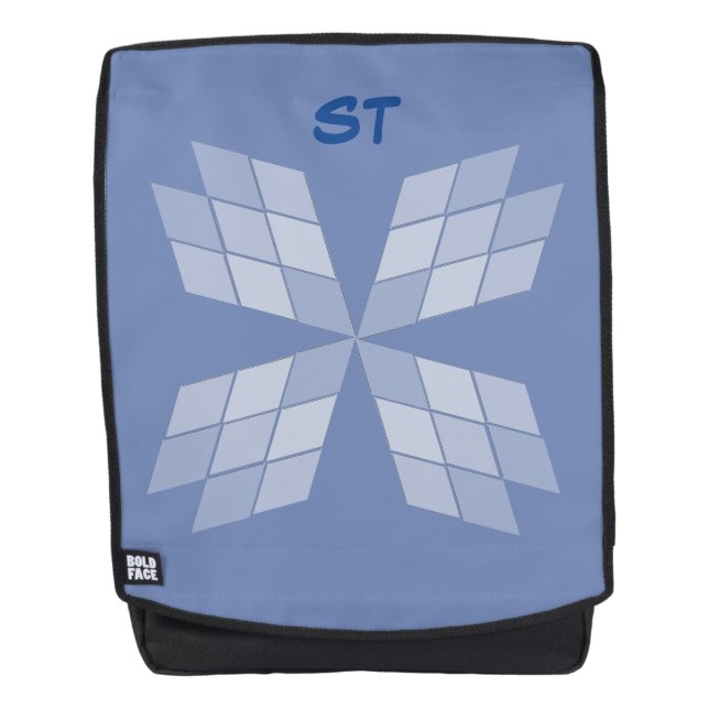 Adult Backpack - Diamond Petals with Text (Front)