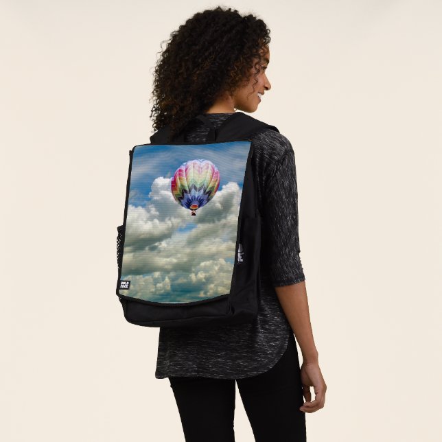Adult Backpack - Hot Air Balloon in Clouds (Worn)