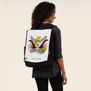 Adult Backpack : Mind Your Own (white)