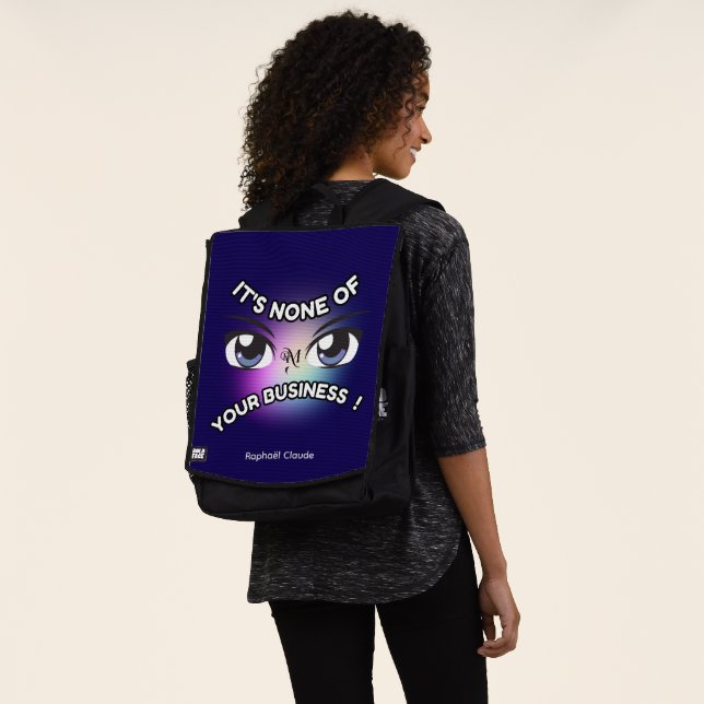 Adult Backpack : None of Yours (blue) (Worn)