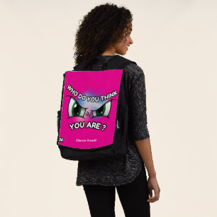 Adult Backpack : Who Do You Think (pink)