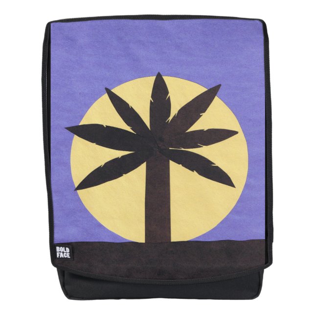 Adult Backpack with Palm Tree Design (Front)