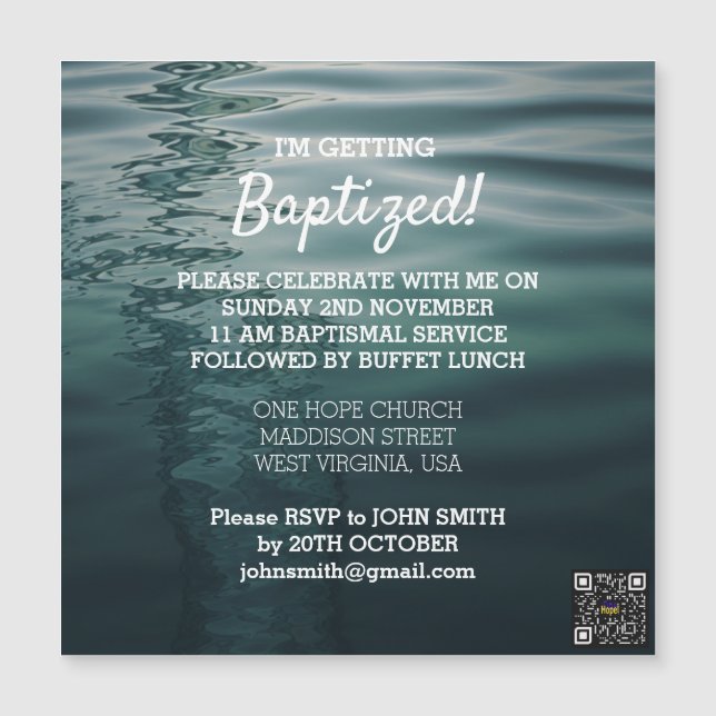 Adult Baptism Magnetic Card (Front)