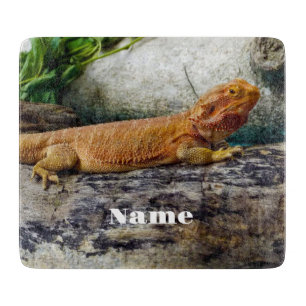 Adult Bearded Dragon Lizard Cutting Board