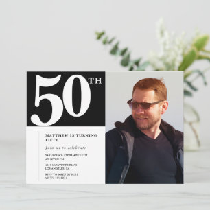 Adult birthday 50th birthday invitation Chic Photo
