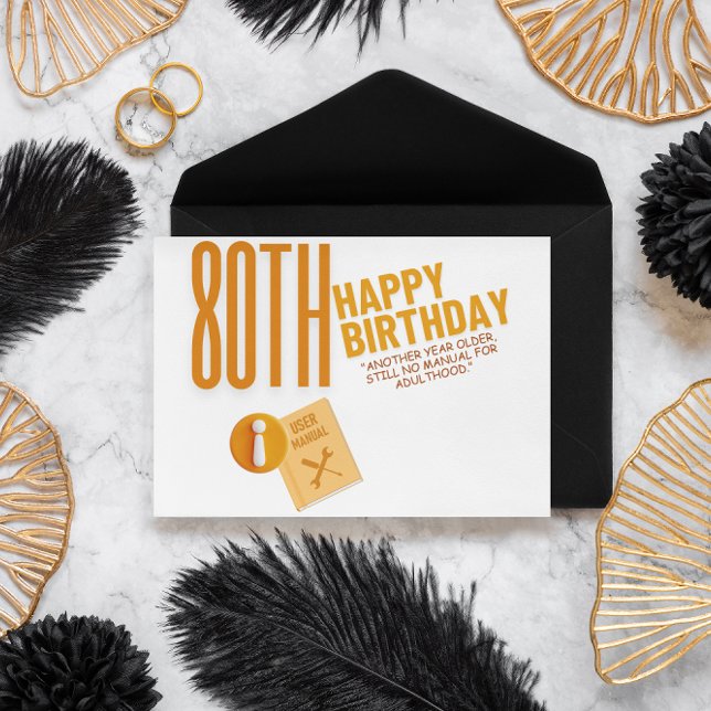 Adult Birthday Another year older still no manual  Holiday Card (Creator Uploaded)