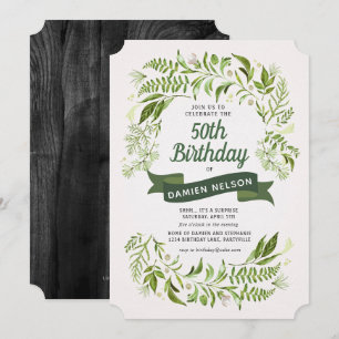 Adult Birthday invitation Milestone Banner