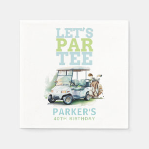 Adult Birthday Partee Golf Personalised Napkin