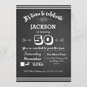 Adult Birthday Party Invitation 50th, 60th, 40th