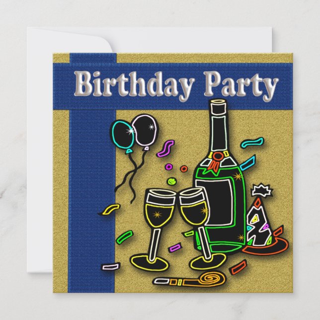 Adult Birthday Party Invitations (Front)