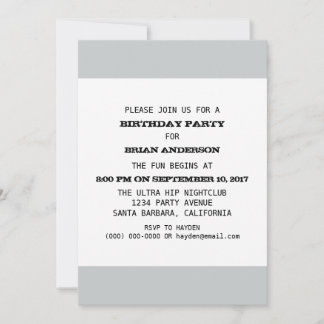 Adult Birthday Party Template