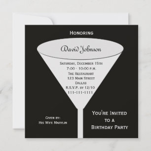 Adult Birthday Party Toast Invitation