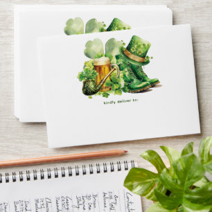 Adult Birthday St Patrick's Day Envelope