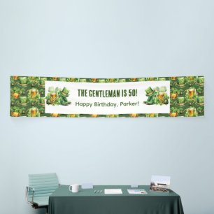 Adult Birthday St Patrick's Day Personalised Banner