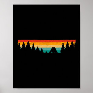 Adult Black Camping - Clic Fit Crew Neck Short Sle Poster