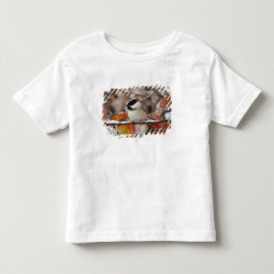 Adult Black-capped Chickadee in Snow Toddler T-Shirt