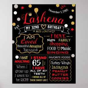 Adult cake smash Birthday chalkboard sign 30th