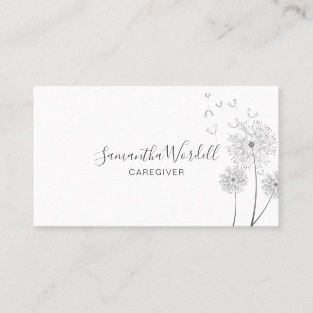 Adult Caregiver Home Health Aid Business Card (Front)