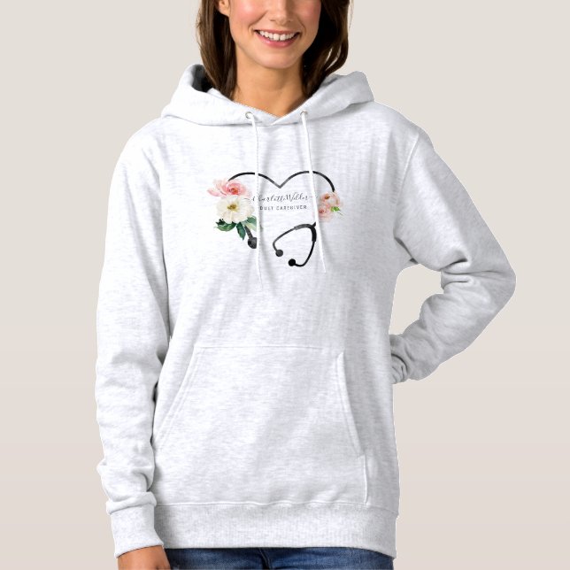 Adult Caregiver T-Shirt Hoodie (Front)