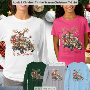 Adult & Children Tis the Season Christmas T-Shirt