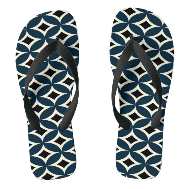 Adult Chinelo, Thin Strips - Geometric Designer Flip Flops (Footbed)