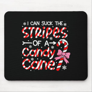 Adult Christmas Funny Candy Cane Naughty Xmas Holi Mouse Mat