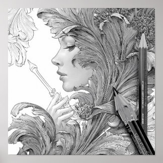 Adult Coloring Blending and Shading Technique Poster