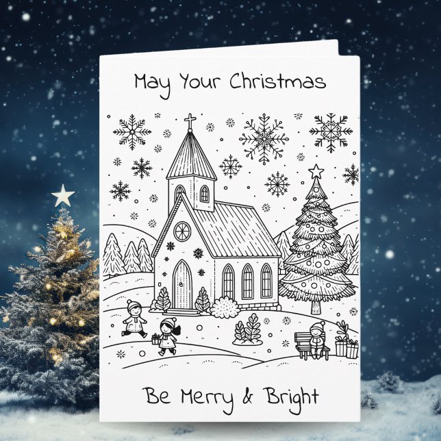 Adult Coloring Personalized Christmas  Card (Creator Uploaded)