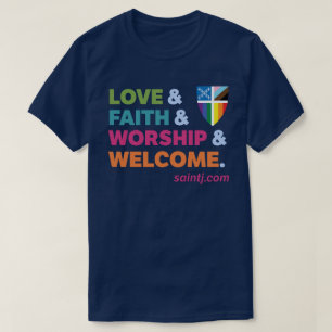 Adult Colour Welcome Pride + Episcopal Pride Shiel T-Shirt