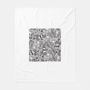 Adult colouring book fleece blanket