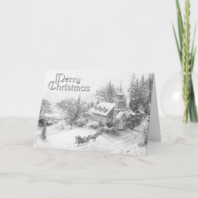 Adult Colouring Christmas Card (Front)