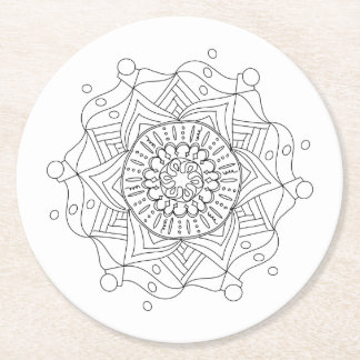 Adult Colouring Paper Coasters with Mandala Art