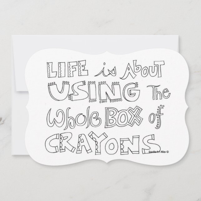 Adult Colouring Party Invitation (Front)