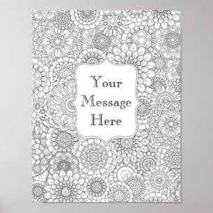 Adult Colouring Personalised Poster (Small 8.5x11"